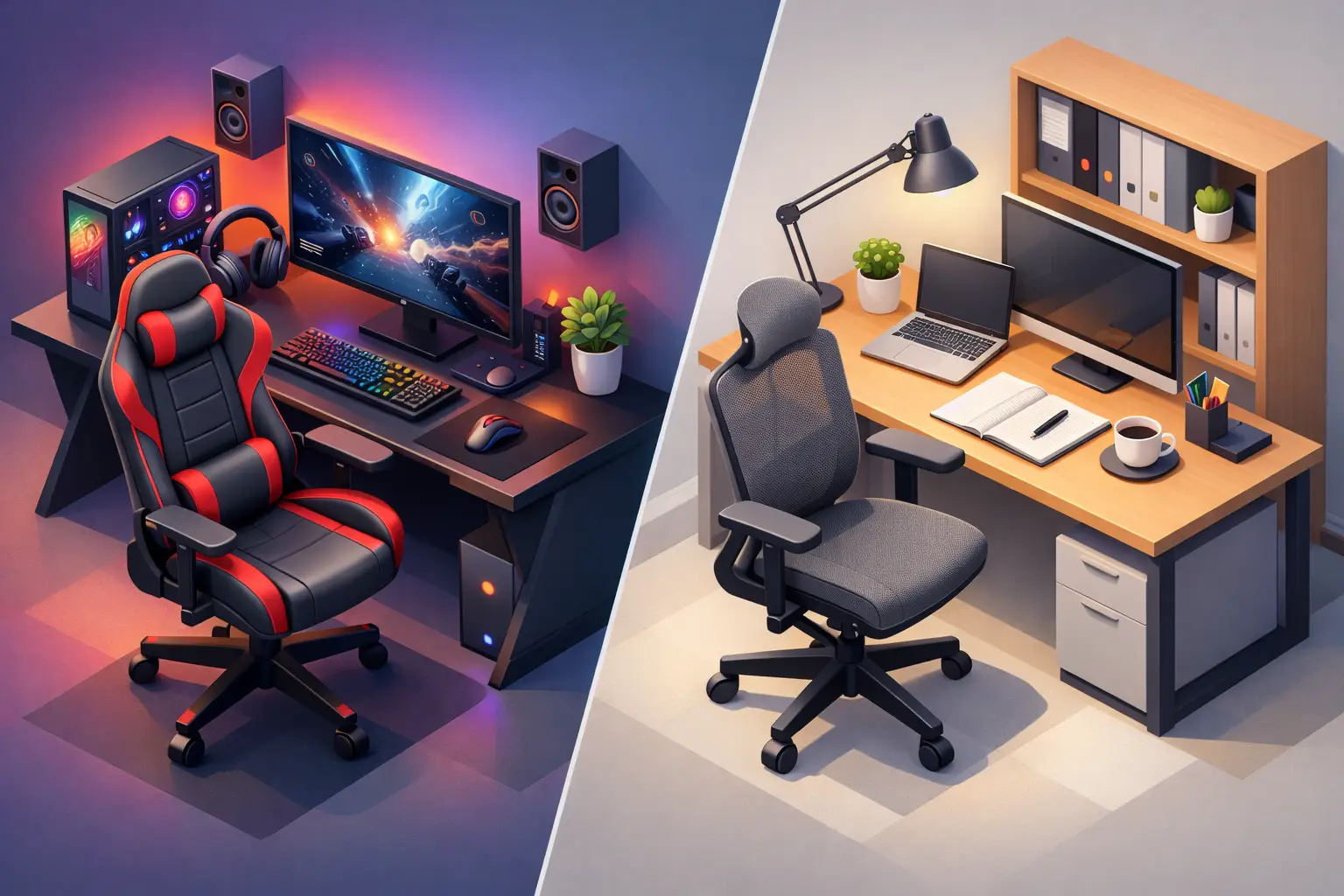 Cadeira gamer ou escritório para trabalhar: qual vale mais?