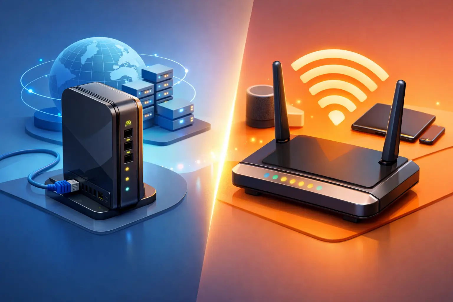 Qual diferença entre modem e roteador? Entenda antes de comprar