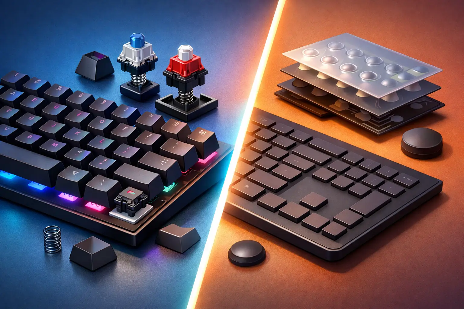 Teclado mecânico ou membrana: qual vale mais a pena?