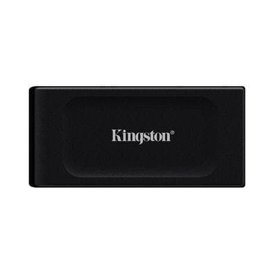 SSD externo portátil Kingston XS1000 na cor preta