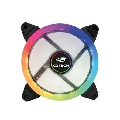 Ventoinha C3Tech Gaming F11-L220RGB, 120mm, ARGB, Preto - F11-L220RGB