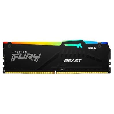 Kingston FURY Beast RGB 8GB DDR5 5200MT/s CL40 DIMM Black XMP