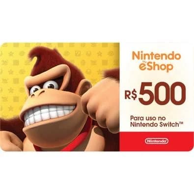 Gift Card Nintendo eShop R$500 - Cartão Presente Digital