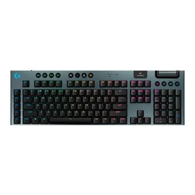 Teclado Mecânico Gamer Sem Fio Logitech G915 X Lightspeed, RGB Lightsync, USB ou Bluetooth, Switch GL Brown Tactile, Preto- 920-012670