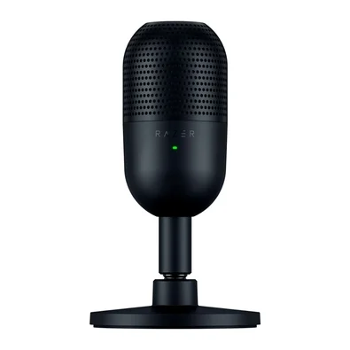 Microfone Razer Seiren V3 Mini, Condensador, Sensor Tap-to-Mute, Ultra Compacto, USB, Preto - RZ19-05050100