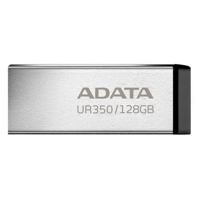 Pen Drive 128GB ADATA UR350, USB 3.2, Metálico, Preto - UR350-128G-RSR/BK