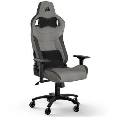 Cadeira Gamer Corsair T3 Rush, Até 120Kg, Com Almofadas, Reclinável, Apoio de Braços 4D, Cinza e Preto - CF-9010056-WW