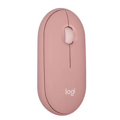 Mouse Sem Fio Logitech Pebble 2 M350s, USB Logi Bolt ou Bluetooth e Pilha Inclusa, com Clique Silencioso, Rosa- 910-007048