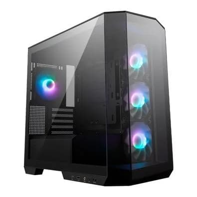 Gabinete Gamer MSI MAG Pano M100R PZ, Mini Tower, Lateral em Vidro, 4x FANs ARGB, M-ATX, Preto - 306-7G24R21-809
