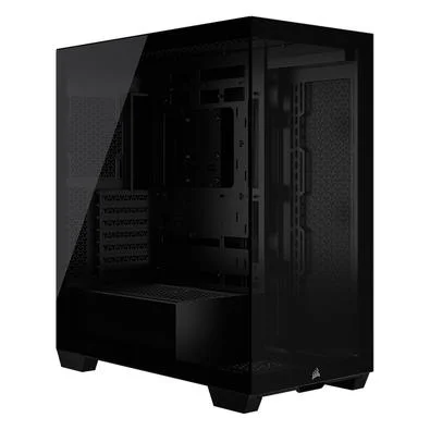 Gabinete Gamer Corsair 3500X Mid Tower, E-ATX, Frontal e Lateral em Video Temperado, Sem FANs, Preto - CC-9011276-WW