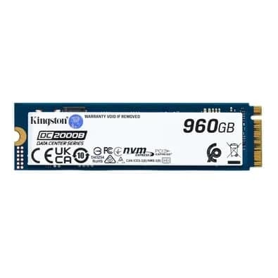 SSD Kingston Enterprise DC2000B, 960GB, M.2 2280, PCIe 4.0 x4, NVMe, Leitura: 7000 MB/s, Gravação: 1300 MB/s, Azul - SEDC2000BM8/960G