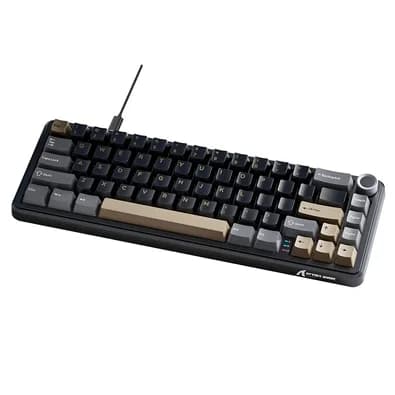 Teclado Mecânico Gamer Attack Shark X66, 65% Compacto, RGB, Star Black, Preto - AS-X66-STAR-BK
