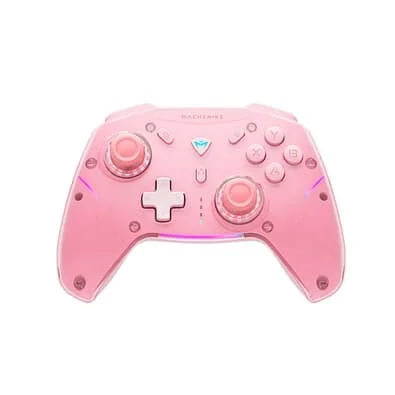 Controle Gamer, Machenike G5 Pro Max, Multiplataformas, Tri-Mode, RGB, Switch Kailh, Rosa - JJ02GJ007