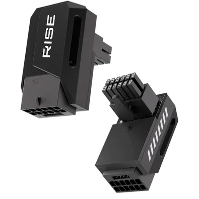 Adaptador para Cabo de Fonte PCIE 5.0 12VHPWR 90 Graus Reverse Rise Mode, Preto - RM-ADPCIE-90-FB-RV
