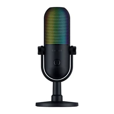 Microfone Razer Seiren V3 Chroma, RGB, Sensor Tap-to-Mute, Condensador, PC, Discord, OBS Studio, XSplit, USB, Preto - RZ19-05060100
