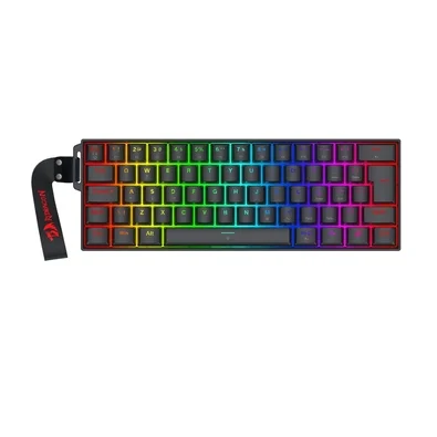 Teclado Magnético Gamer Redragon Fizz Magnetic+, RGB, 60%, Switch AmberMag Linear, Rapid Trigger, 8000Hz, ABNT2, Preto - K617RGB-MP-PT