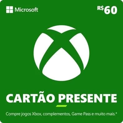 Gift Card Xbox: 60 Reais - Código Digital