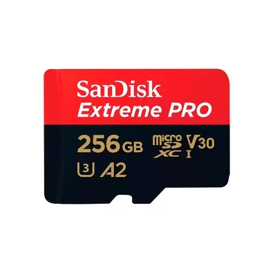 Cartão Micro SD SanDisk Extreme Pro 256GB, UHS-I, Com Adaptador 200MB/s Leitura e 140MB/s Gravação - SDSQXCD-256G-GN6MA