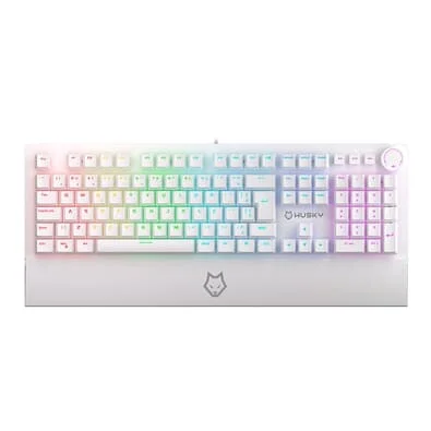Teclado Mecânico Gamer Husky Anchorage Full Size, RGB, Switch Gateron EF Red, ABNT2, Branco - HTG200BRVR