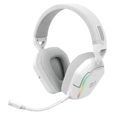 Headset Gamer Sem Fio Redragon Mira 7.1, Bluetooth e 2.4GHz, Setup White, Branco - H868W