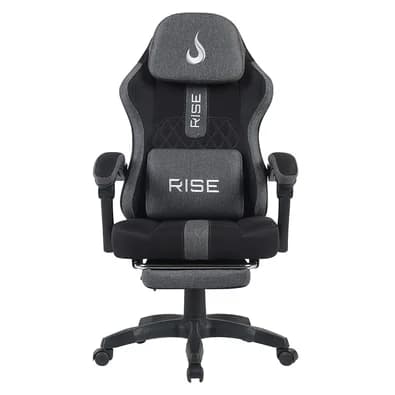 Cadeira Gamer Rise Mode Z11, Ângulo Ajustável, Tecido, Preto e Cinza - RM-CG-Z11-BG