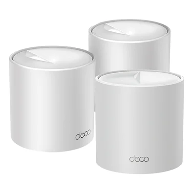 Roteador Mesh TP-Link Deco X10, Wi-Fi 6, AX1500, Dual-Band, 2 Portas Gigabit, Branco, Kit com 3 Unidades - Deco X10(3-pack)(BR)