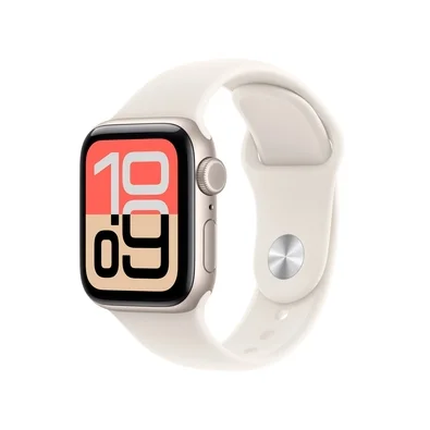Apple Watch SE 3 GPS + Cellular, Caixa Estelar de Alumínio de 44 mm, Pulseira Esportiva Estelar, Tamanho M/G - MEPF4AM/A