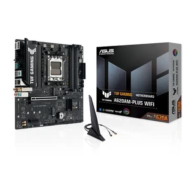 Placa Mãe ASUS TUF GAMING A620AM-PLUS WIFI, AMD AM5 , m-ATX, DDR5, Wi-fi6 - 90MB1MZ0-M0EAY0