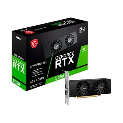 Placa De Vídeo MSI RTX 3050 LP OC NVIDIA Geforce, 6GB, GDDR6, 96-Bit, Low Profile - G3050LP6C