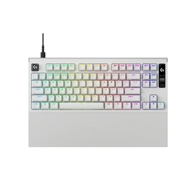Teclado Gamer Logitech G PRO X2 RAPID, Switches Analógicos Magnéticos, Rapid Trigger, Visor OLED, Layout US, 920-014092 - Branco