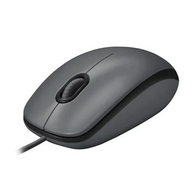 Mouse com fio Logitech M100 USB-A Cinza