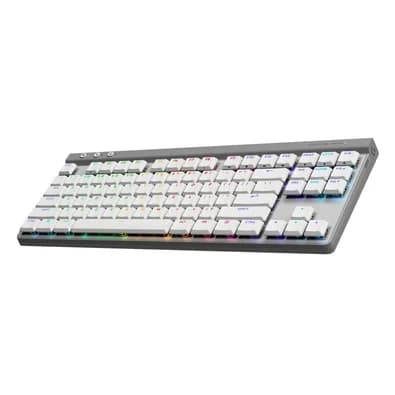 Teclado Sem Fio Mecânico Gamer Logitech G515, RGB, Bluetooth, com Design TKL,Tecnologia Lightspeed, Branco - 920-012535