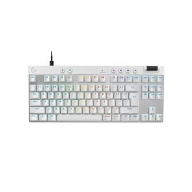Teclado Gamer Logitech G PRO X TKL RAPID, Switches Magnético-analógicos, Modo Rapid Trigger, Layout US, Branco - 920-013132