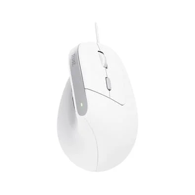 Mouse Trust Bayo II, Design Ergonômico, 6 Botões, 2400 DPI, USB, Branco - 25397