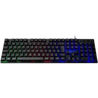 Teclado Membrana Gamer Kalkan Hati, Rainbow, USB, ABNT2, Preto - KLK00012