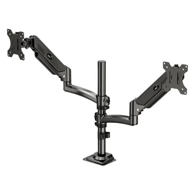 Suporte Tipo Torre Multiarticulado de Mesa ELG, 17" A 35", com Pistao a Gás, Ergonômico, Preto - FH160l