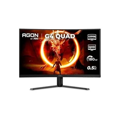 Monitor Gamer Curvo AOC 32", QHD, 180Hz, 0.5ms, Fast VA, Adaptive Sync, HDR, Preto - CQ32G4E