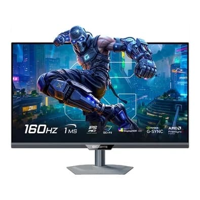 Monitor Gamer Gigabyte 27", Dual Mode, 4K, 160Hz, 1ms, IPS, G-Sync, FreeSync Premium, HDR 400, USB-C, Som Integrado, Preto - M27UP