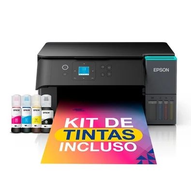 Impressora Multifuncional Colorida Epson EcoTank L4360 com Wi-Fi e Impressão Duplex