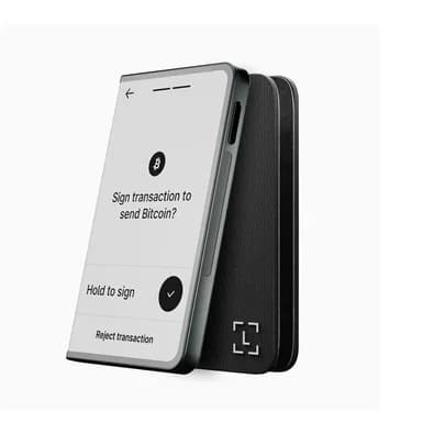 Carteira para Criptomoedas Ledger Stax, com Ledger Recovery Key, Preta - STAX-RK-ESDEPTIT
