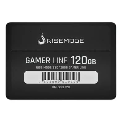SSD Rise Mode Gamer Line, 120GB, 2.5", SATA III, Leitura: 530 MB/s, Gravação: 520 MB/s, Preto - RM-SSD-120