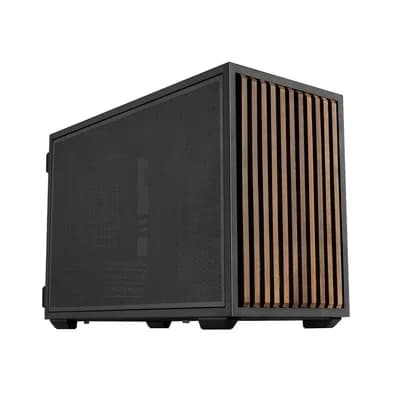 Gabinete Gamer Lian Li Dan Case B4 Wood, Micro-ATX, Painel em Madeira, USB Type-C, Inclui 2 Fans 120mm, Preto - B4X-WD