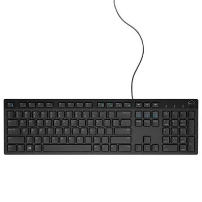 Teclado Dell com fio KB216 - Português Brasil ABNT2 - Preto