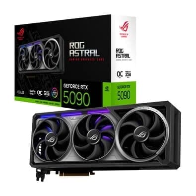 Placa de Vídeo ASUS RTX5090 ROG Astral Gaming OC NVIDIA GeForce, 32GB, GDDR7, ARGB, G-Sync, Ray Tracing, DLSS 4, HDR - 90YV0LW0-MVAA00