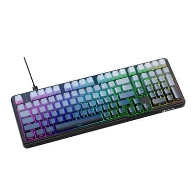 Teclado Magnético Gamer Attack Shark X98 HE, Rapid Trigger, 8000Hz, 0.01ms, 98 Teclas, Moonlight, Cinza/Branco - AS-X98HE-MN