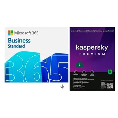 Microsoft 365 Business Standard ESD - Digital para Download + Kaspersky Antivírus Premium 5 Dispositivos 1 Ano, Digital para Download