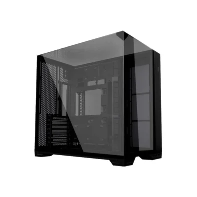 Gabinete Gamer Lian Li O11 Vision Compact, Aquário, ATX, Vidro Temperado Triplo, USB-C, Sem Fans, Preto - O11VPX-M BLACK