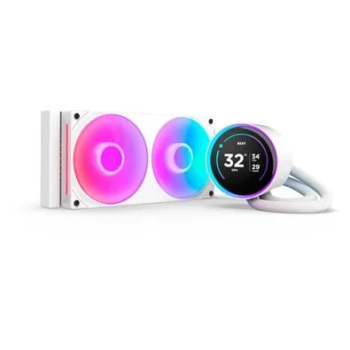 Water Cooler NZXT Kraken Elite AIO V2, 240mm, LCD IPS, RGB, Intel e AMD, Branco - RL-KR24E-W2