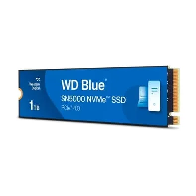 SSD SanDisk WD Blue SN5000, 1TB, M.2 2280, PCIe 4.0 x4, NVMe, Leitura: 5150 MB/s, Gravação: 4900 MB/s - WDS100T4B0E