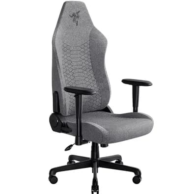 Cadeira Gamer Razer Iskur V2 X, Até 136Kg, Reclinável, Almofada, Cilindro de Gás Classe 4, Tecido, Cinza Claro - RZ38-05310200-R3UA